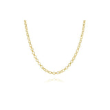 2.06MM 030 Yellow Gold Rolo Chain .925 Sterling Silver Length 16"-20"