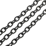 1.8MM Rolo Black Plated Chain .925 Solid Sterling Silver Length 16"-20" Inches