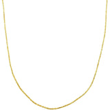 1.4MM 025 Yellow Gold Crisscross Chain .925 Sterling Silver 16"-22"