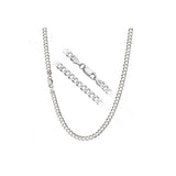 1.7MM 050 Curb Chain .925 Sterling Silver Sizes 16"-30" Inches