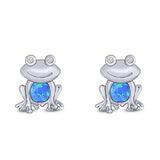 frog stud earrings