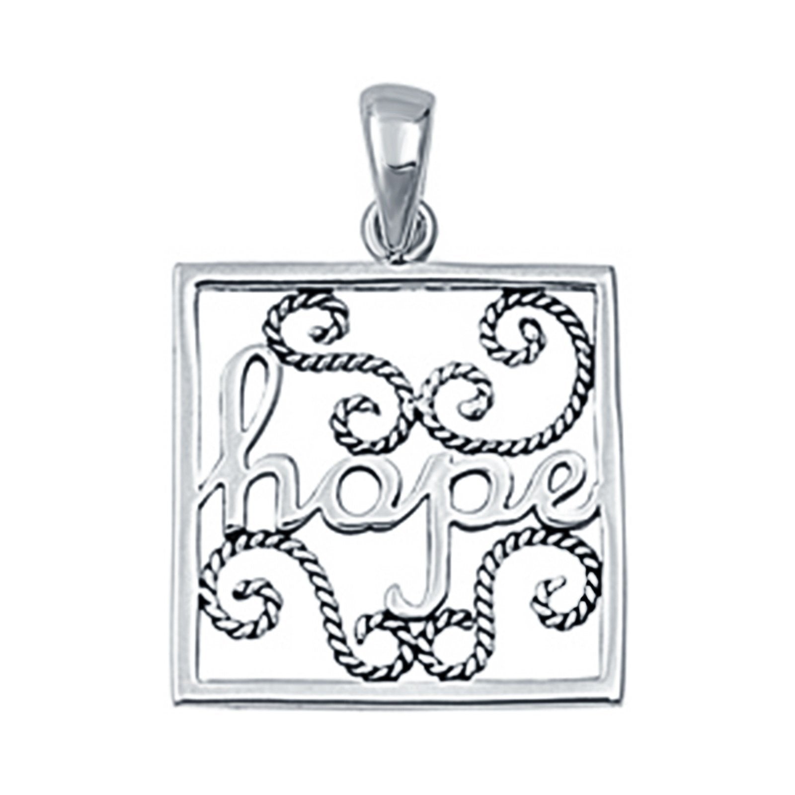 925 Sterling Silver Hope Charm Pendant