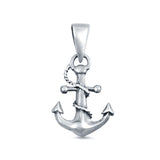 Twisted Rope Anchor Charm Pendant 925 Sterling Silver