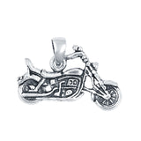 Motorcycle Charm Pendant 925 Sterling Silver