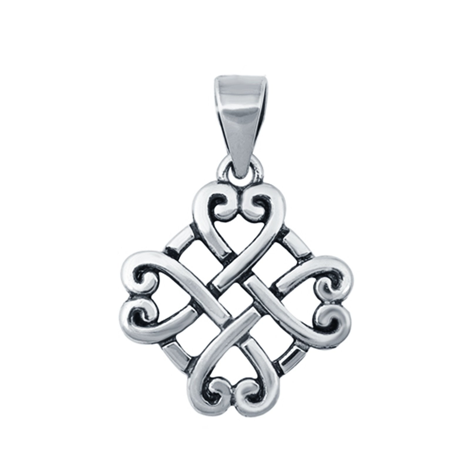 Fashion Jewelry Silver Celtic Charm Pendant 925 Sterling Silver (14mm)