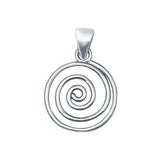 925 Sterling Silver Spiral Charm Pendant