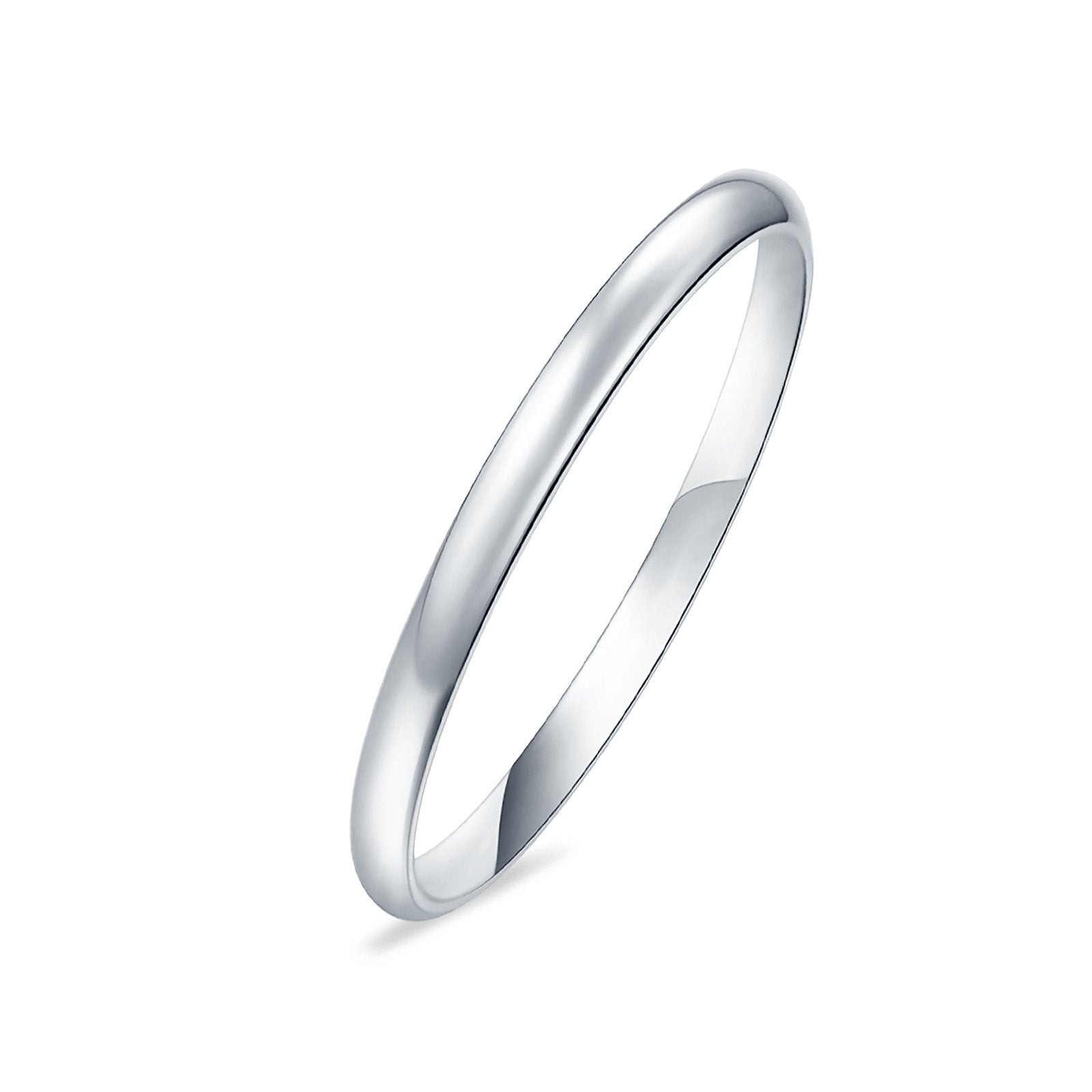 Sterling Silver Wedding Band Ring Round 925 Sterling Silver (2mm)