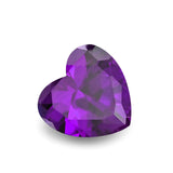 (Pack of 5) Heart Simulated Amethyst CZ