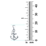 Twisted Rope Anchor Charm Pendant 925 Sterling Silver
