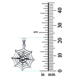 Spiderweb Charm Pendant 925 Sterling Silver Fashion (22mm)