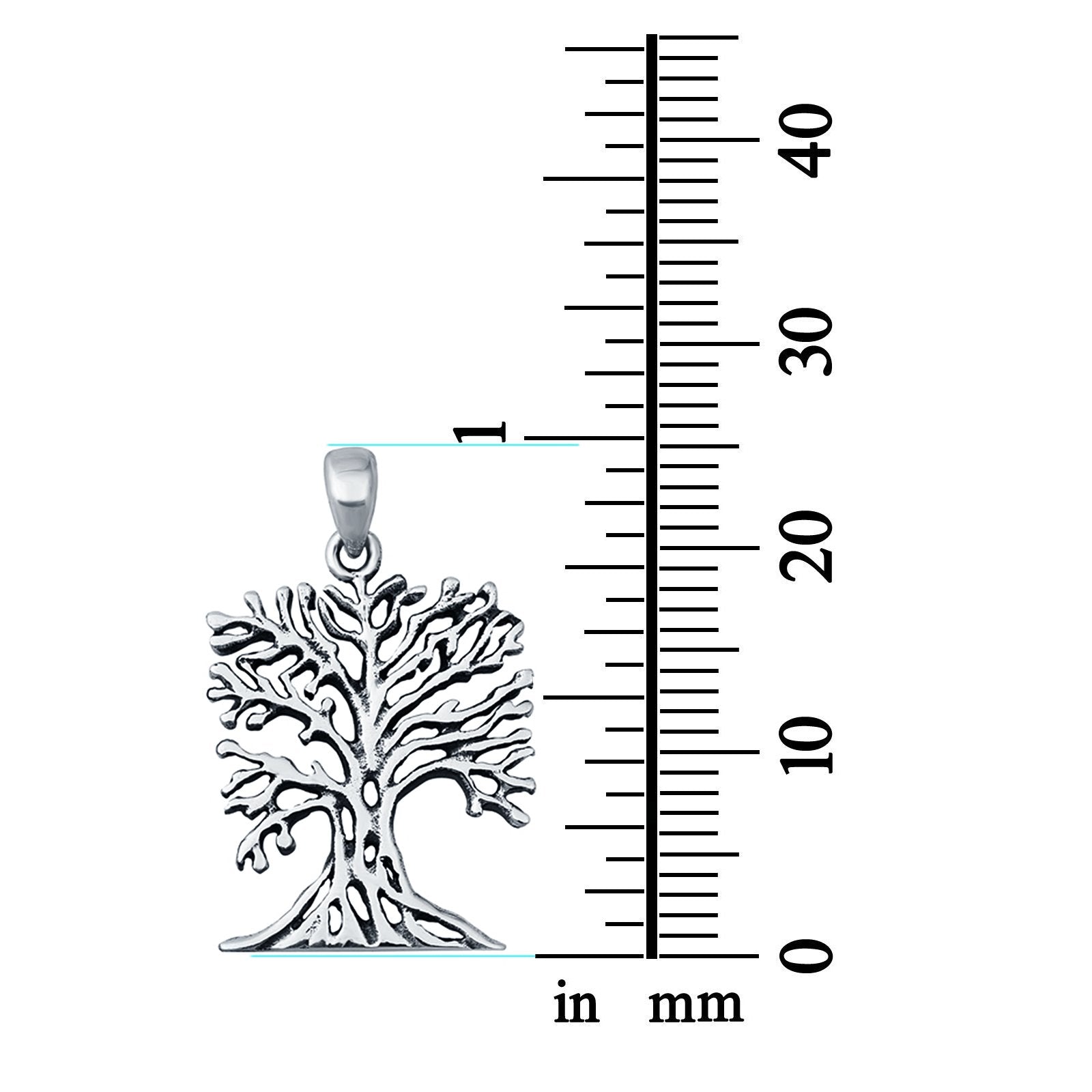 Tree Pendant Charm Fashion Jewelry 925 Sterling Silver