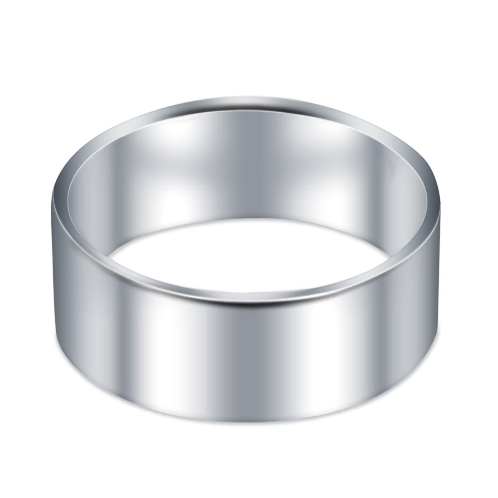 Sterling Silver Wedding Bands Ring Round 925 Sterling Silver (8MM)