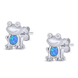 frog stud earrings