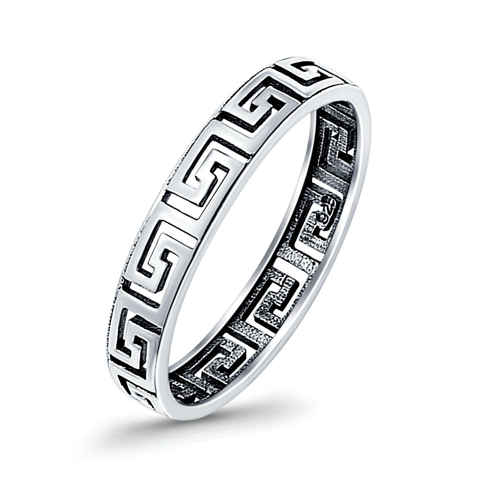 Aztec Oxidized Band Solid 925 Sterling Silver Thumb Ring (4mm) – Blue Apple  Imports