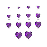 (Pack of 5) Heart Simulated Amethyst CZ