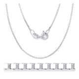 1.6MM Box Chain .925 Solid Sterling Silver Sizes 16"-30" Inch