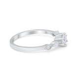 Petite Dainty Engagement Ring Marquise Simulated CZ 925 Sterling Silver