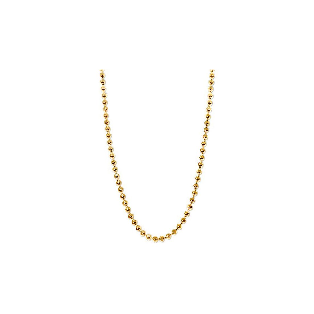 4MM 400 Moon Link Yellow Gold Chain .925 Sterling Silver Sizes 8"-30" Inches