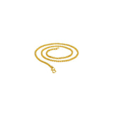 4MM 400 Moon Link Yellow Gold Chain .925 Sterling Silver Sizes 8"-30" Inches