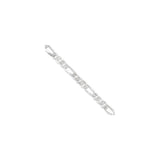 6.2MM 150 Pave Figaro Chain .925 Solid Sterling Silver Available In 7"-30" Inches