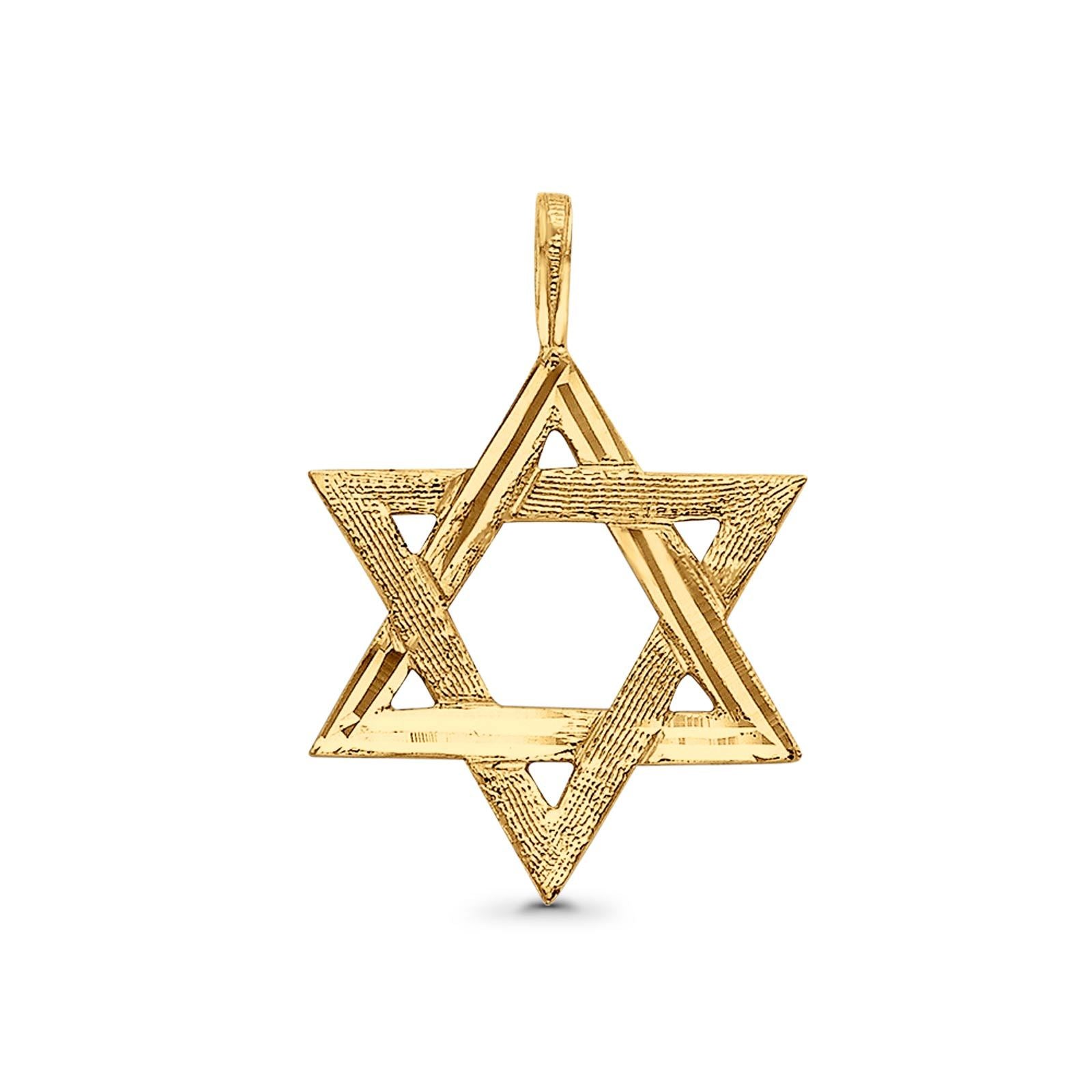 gold star of david pendant