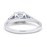 Wedding Ring Bridal Simulated Round Cubic Zirconia 925 Sterling Silver
