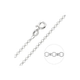 2.06MM Rolo Chain .925 Solid Sterling Silver Available In 16"-24" Inches