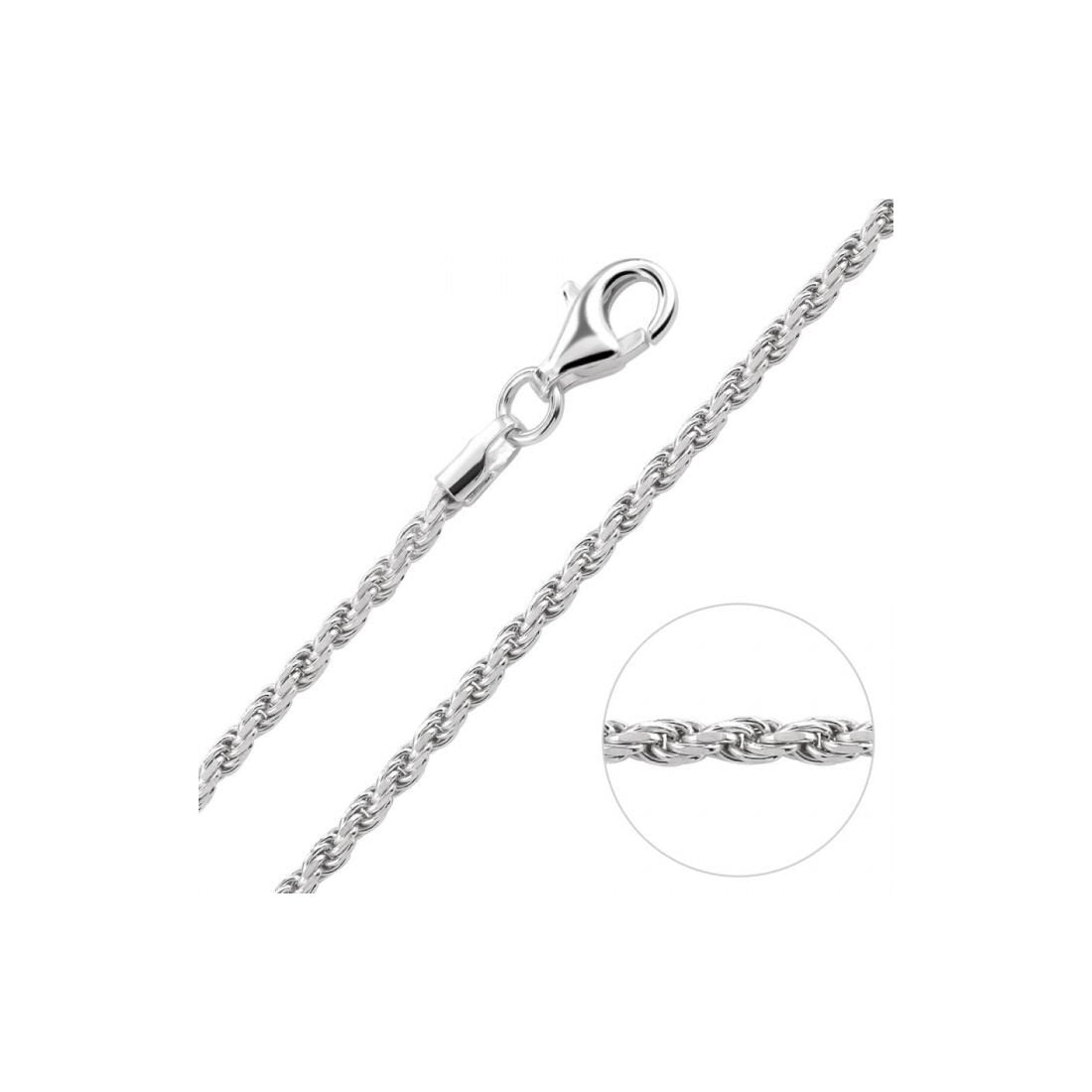 1.6MM 035 Rope Chain .925 Solid Sterling Silver Sizes 16