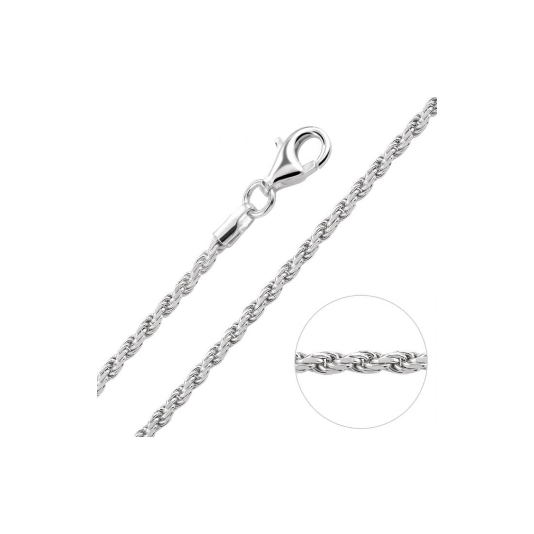 1.4MM 030 Rope Chain .925 Solid Sterling Silver Sizes 7"-30"