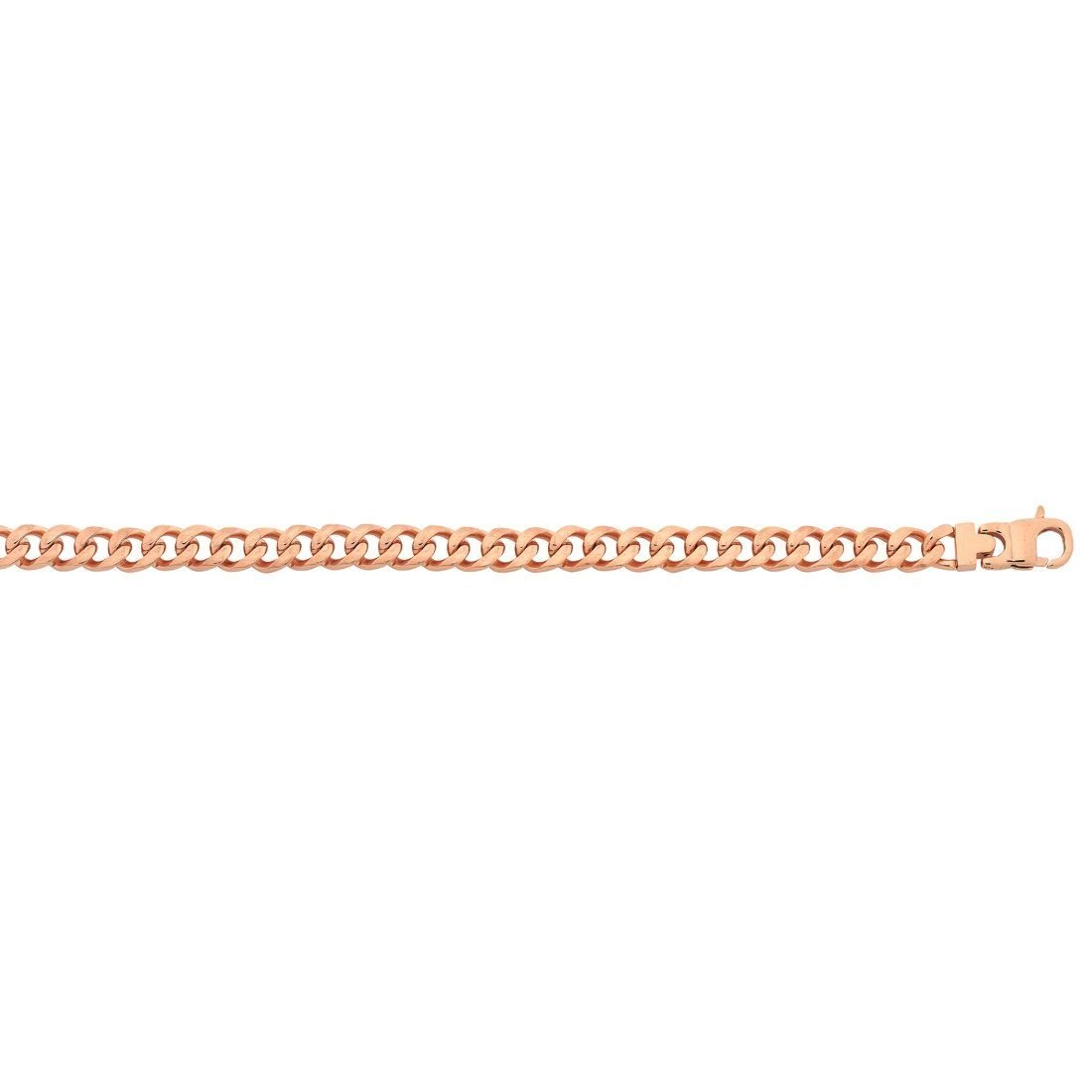 1.3MM Rose Gold Curb Chain .925 Solid Sterling Silver Length 16"-22" Inches