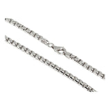 1MM Round Box Chain .925 Solid Sterling Silver Sizes 16"-24" Inch