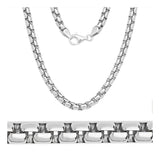 4.4MM Round Box Chain .925 Solid Sterling Silver Sizes 8"-28" Inch