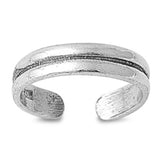 Silver Toe Ring Adjustable Band 925 Sterling Silver (4mm)
