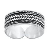 Bali Design Silver Toe Ring Adjustable Band 925 Sterling Silver (6mm)