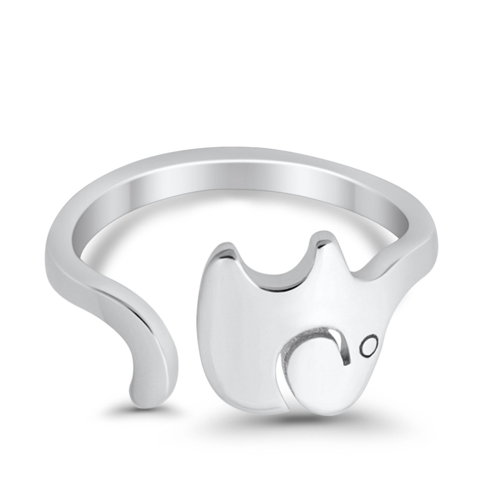 Lucky Elephant Toe Ring Band 925 Sterling Silver (8mm)