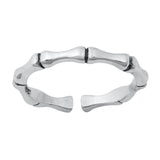 Adjustable Bamboo Toe Ring Band 925 Sterling Silver (2MM)