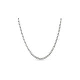4MM CZ Tennis Necklaces .925 Sterling Silver Length 18" to 30" Inches