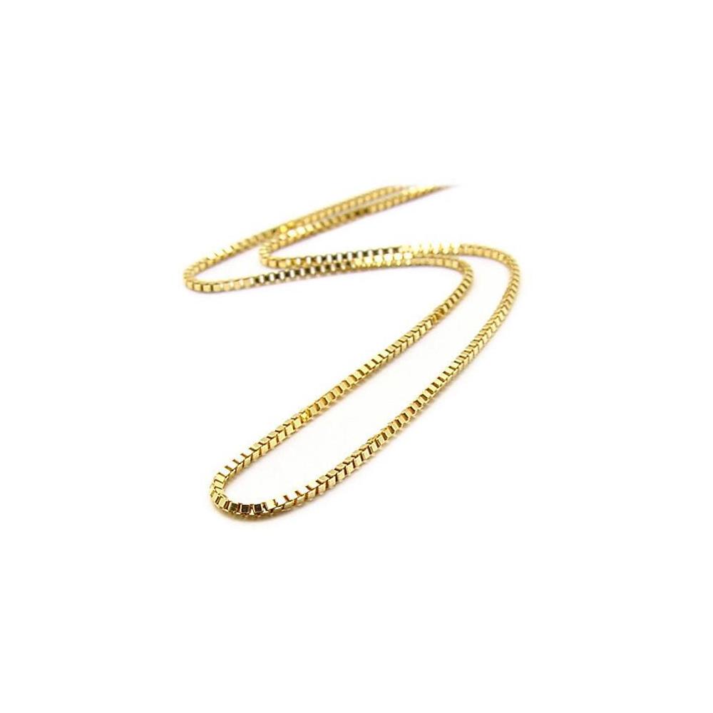 1.2MM 024 Yellow Gold Box Chain .925 Sterling Silver Sizes 16"-20"