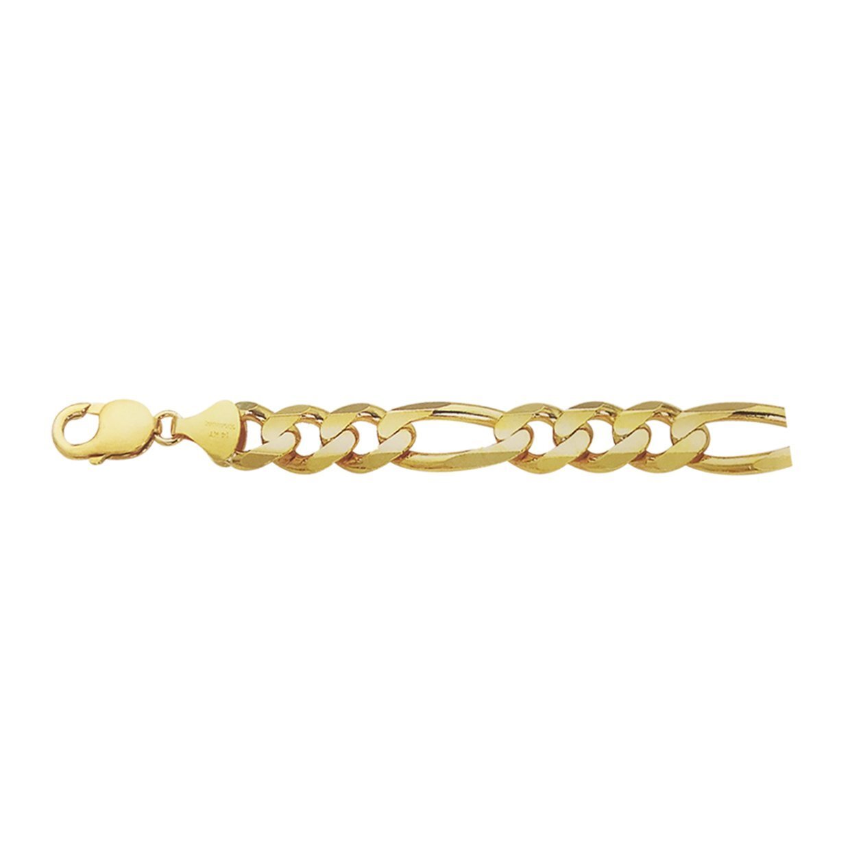 2.3MM Yellow Gold Figaro Chain .925 Solid Sterling Silver 7"- 26" Inches
